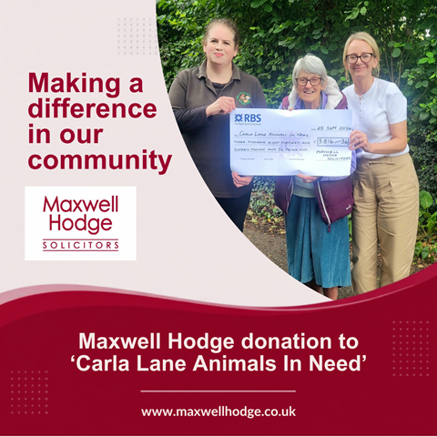 Donation to Carla Lane Animals in Need